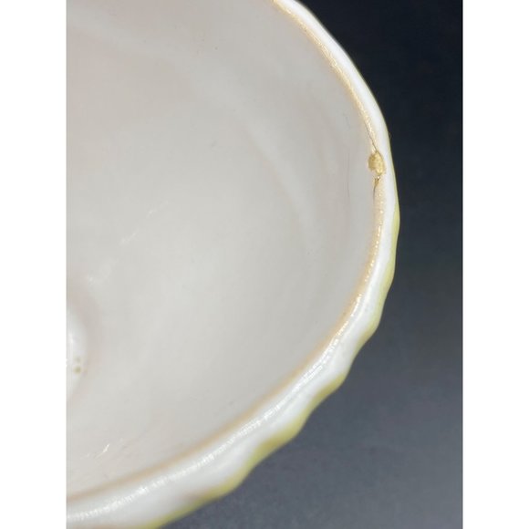 Vintage Ceramic Tole Painted Folk art Basket Hand Painted with Handle 4.5x4.5 - Picture 7 of 16